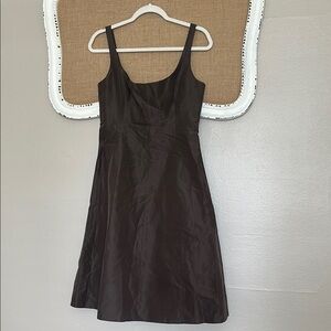 Elegant Brown Sleeveless Dress
